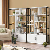 DS BD LUXSUITE 5 Tier Display Shelf Bookshelf Storage Cabinet 2 Lockable Doors