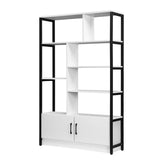 DS BD LUXSUITE 5 Tier Display Shelf Bookshelf Storage Cabinet 2 Lockable Doors