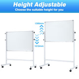 DS BD Double Sided Magnetic Whiteboard Mobile White Board Dry Adjustable Height