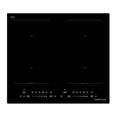 Parmco COOKTOP SERIES6 600MM BLACK INDUCTION ZONELESS 4 BURNER