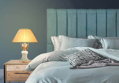 Tada Fabric Headboard Prussian Blue - King