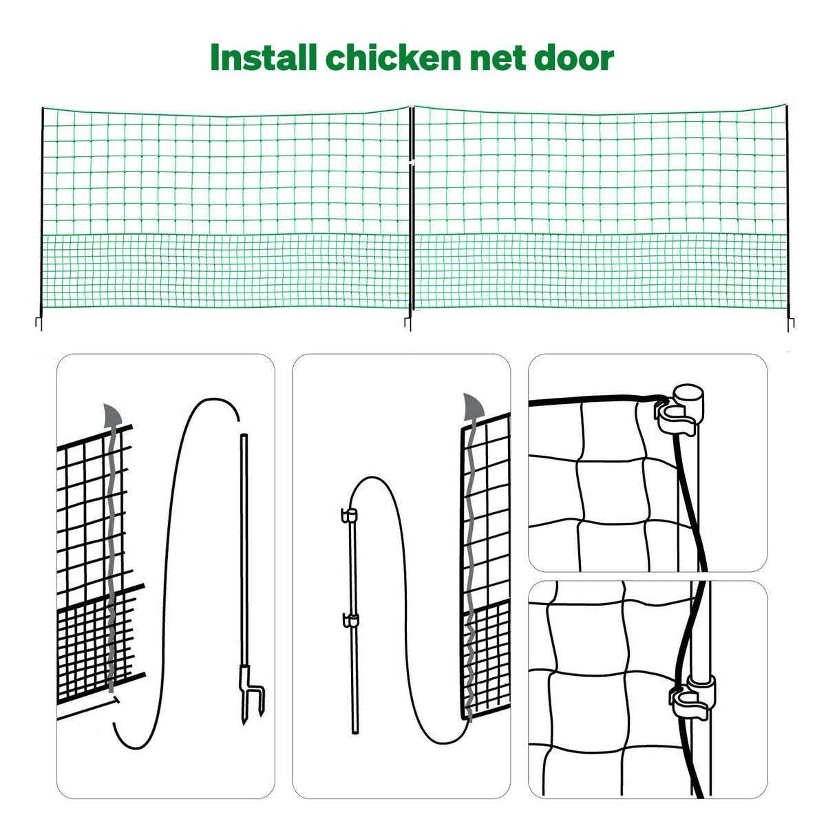 DS BD Chicken Fence Poultry Runs Coop Farm Pen Mesh Cage Net 1.15m x 30m