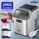 DS BD 20kg Ice Maker Clear Cube Making Countertop Commercial 2 Water Filling