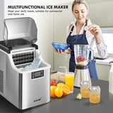 DS BD 20kg Ice Maker Clear Cube Making Countertop Commercial 2 Water Filling