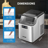DS BD 20kg Ice Maker Clear Cube Making Countertop Commercial 2 Water Filling