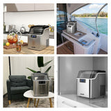 DS BD 20kg Ice Maker Clear Cube Making Countertop Commercial 2 Water Filling