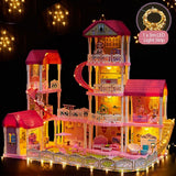 DS BD Doll House Dream Playhouses Toys Dollhouse Music 11 Rooms 4 Stories 93cm
