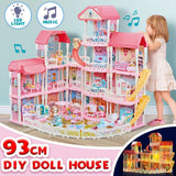 DS BD Doll House Dream Playhouses Toys Dollhouse Music 14 Rooms 4 Stories 93cm