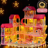 DS BD Doll House Dream Playhouses Toys Dollhouse Music 14 Rooms 4 Stories 93cm