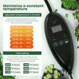 DS BD Seedling Heat Mat Plant Heated Germination Pad Starter Controller 160W