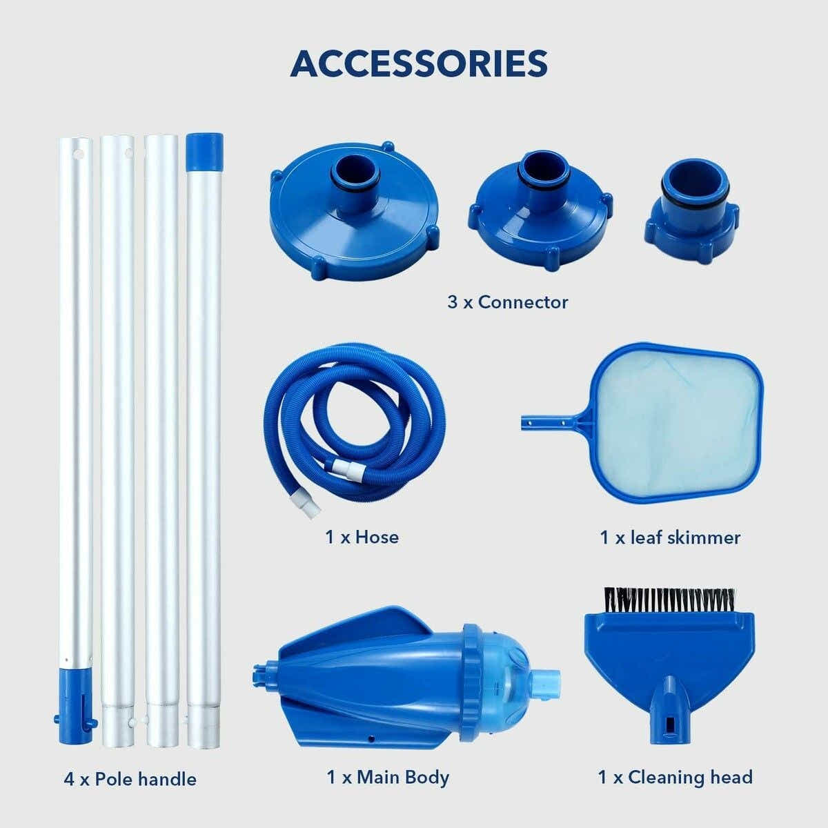 DS BD Swimming Cleaner Kit Above Ground Pond Filter Cleaning Maintenance Brush