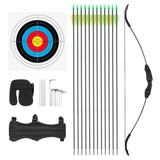 DS BD 40lbs Recurve Bow Arrow Set Archery Hunting Target Shooting Handed Black