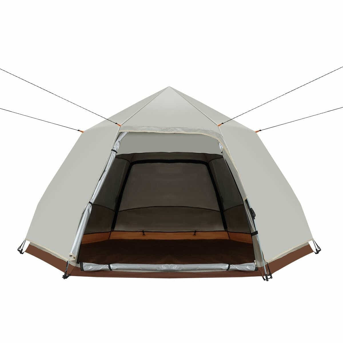DS BD 4 Man Beach Tent Shelter Camping Pop Up Outdoor 240x240x135cm Creamy White