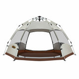 DS BD 4 Man Beach Tent Shelter Camping Pop Up Outdoor 240x240x135cm Creamy White