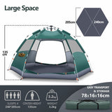 DS BD 4 Man Beach Tent Shelter Instant Pop Up Outdoor 240x240x135cm Green OGL