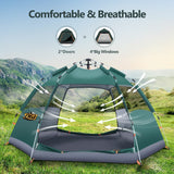 DS BD 4 Man Beach Tent Shelter Instant Pop Up Outdoor 240x240x135cm Green OGL
