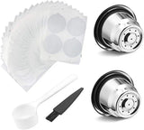 DS BS 106pcs Stainless Steel Refillable Coffee Capsules Cup for Nespresso