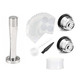 DS BS 106pcs Stainless Steel Refillable Coffee Capsules Cup for Nespresso