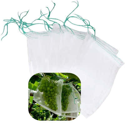 DS BS 20Pcs Fruit Protection Nylon Mesh Net Bags with Drawstring-XL