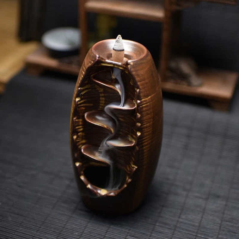 DS BS Ceramic Waterfall Backflow Incense Burner