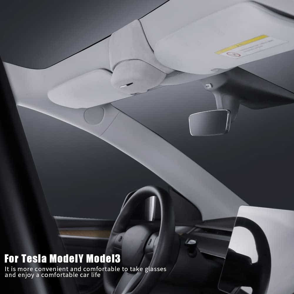 DS BS Car Roof Sunglasses Holder for Tesla Model Y