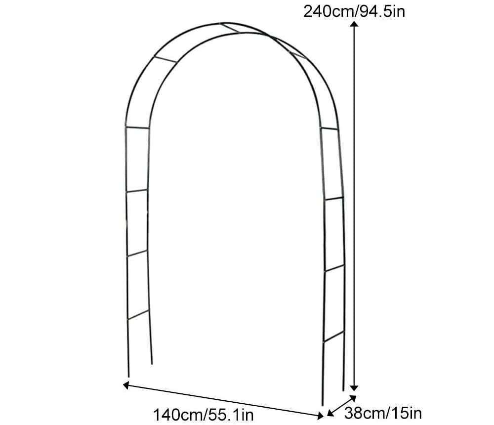 DS BS Metal Garden Arbor Wedding Arch Rack Stand 240cm