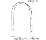 DS BS Metal Garden Arbor Wedding Arch Rack Stand 240cm