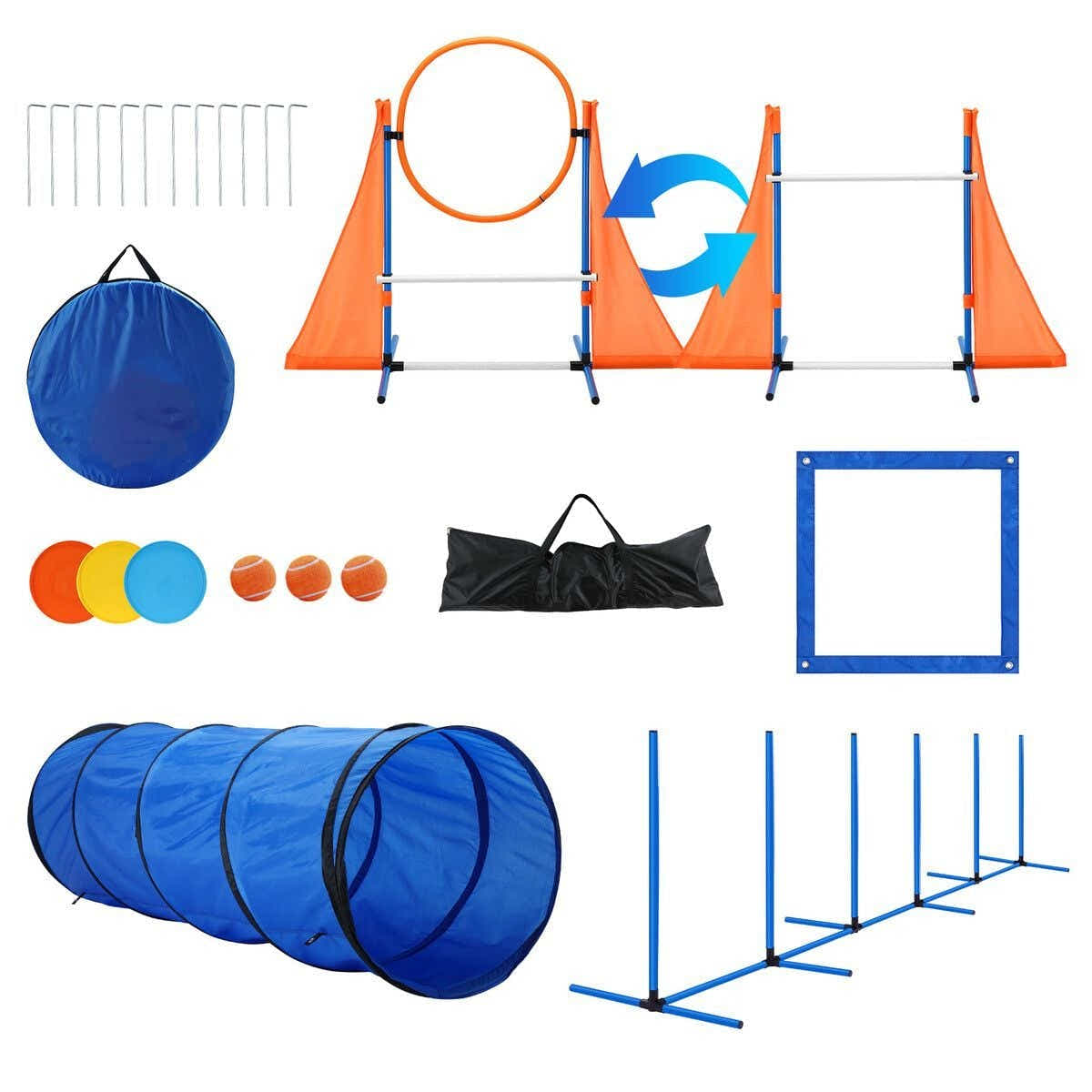 DS BD Dog Agility Equipment Obstacle Training Course 7 Set Toys Supplies Hurdle