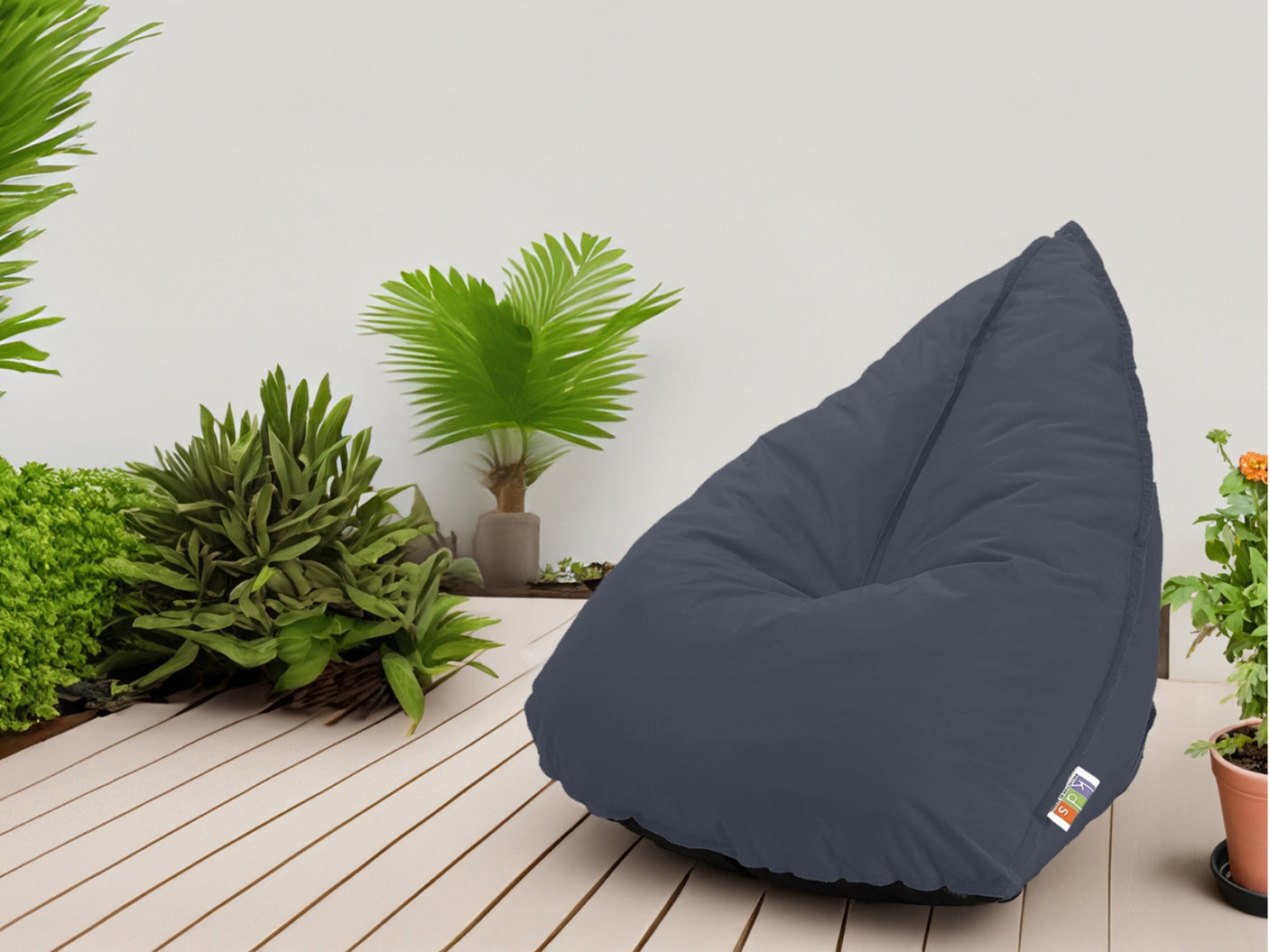 Outdoor Foam Bag Tri Shape Grey