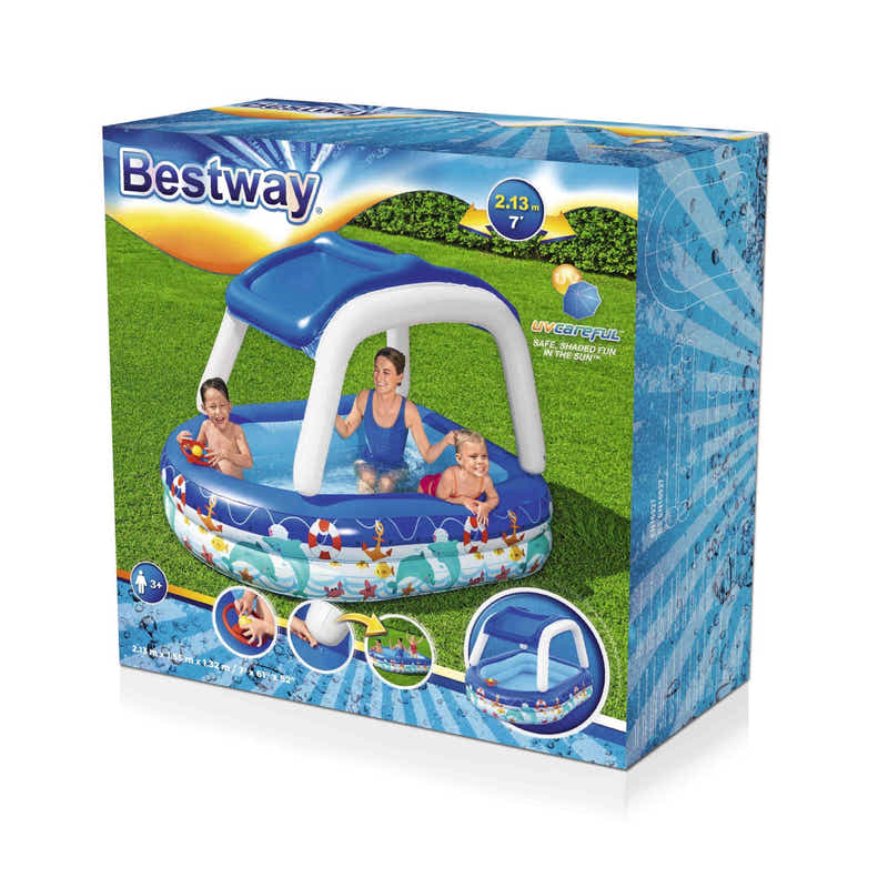 Bestway Family Pool with Canopy 2.13 m x 1.55 m