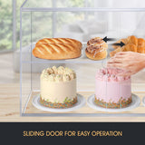 DS BD 2 Tier Cupcake Cabinet Shelf Acrylic Cake Bakery 5mm Thick Transparent