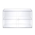 DS BD 2 Tier Cupcake Cabinet Shelf Acrylic Cake Bakery 5mm Thick Transparent