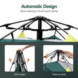 DS BD OGL 3 Person Tent Pop Up Instant Waterproof 215x200x141cm Green White