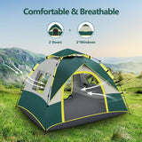 DS BD OGL 3 Person Tent Pop Up Instant Waterproof 215x200x141cm Green White