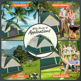 DS BD OGL 3 Person Tent Pop Up Instant Waterproof 215x200x141cm Green White