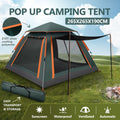DS BD 5 Man Tent Pop Up Family Party Waterproof Outdoor 265x265x190cm Green