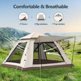 DS BD 5 Person Tent Pop Waterproof Outdoor Picnic 265x265x190cm Creamy White