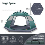 DS BD 5 Man Beach Tent Shelter Pop Up Instant Waterproof 270x270x150cm Green