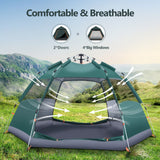 DS BD 5 Man Beach Tent Shelter Pop Up Instant Waterproof 270x270x150cm Green