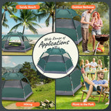 DS BD 5 Man Beach Tent Shelter Pop Up Instant Waterproof 270x270x150cm Green