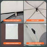 DS BD 5 Person Pop Up Tent Beach Shelter Waterproof 270x270x150cm Creamy white