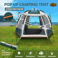 DS BD 5 Person Tent Instant Pop Up Beach Waterproof 270x230x155cm Green White