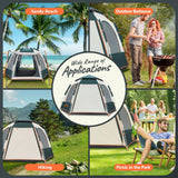 DS BD 5 Person Tent Instant Pop Up Beach Waterproof 270x230x155cm Green White