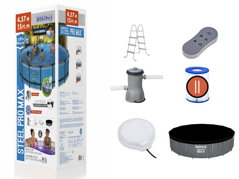 Bestway Steel Pro Max 4.57 x 1.07m with LED 561GC