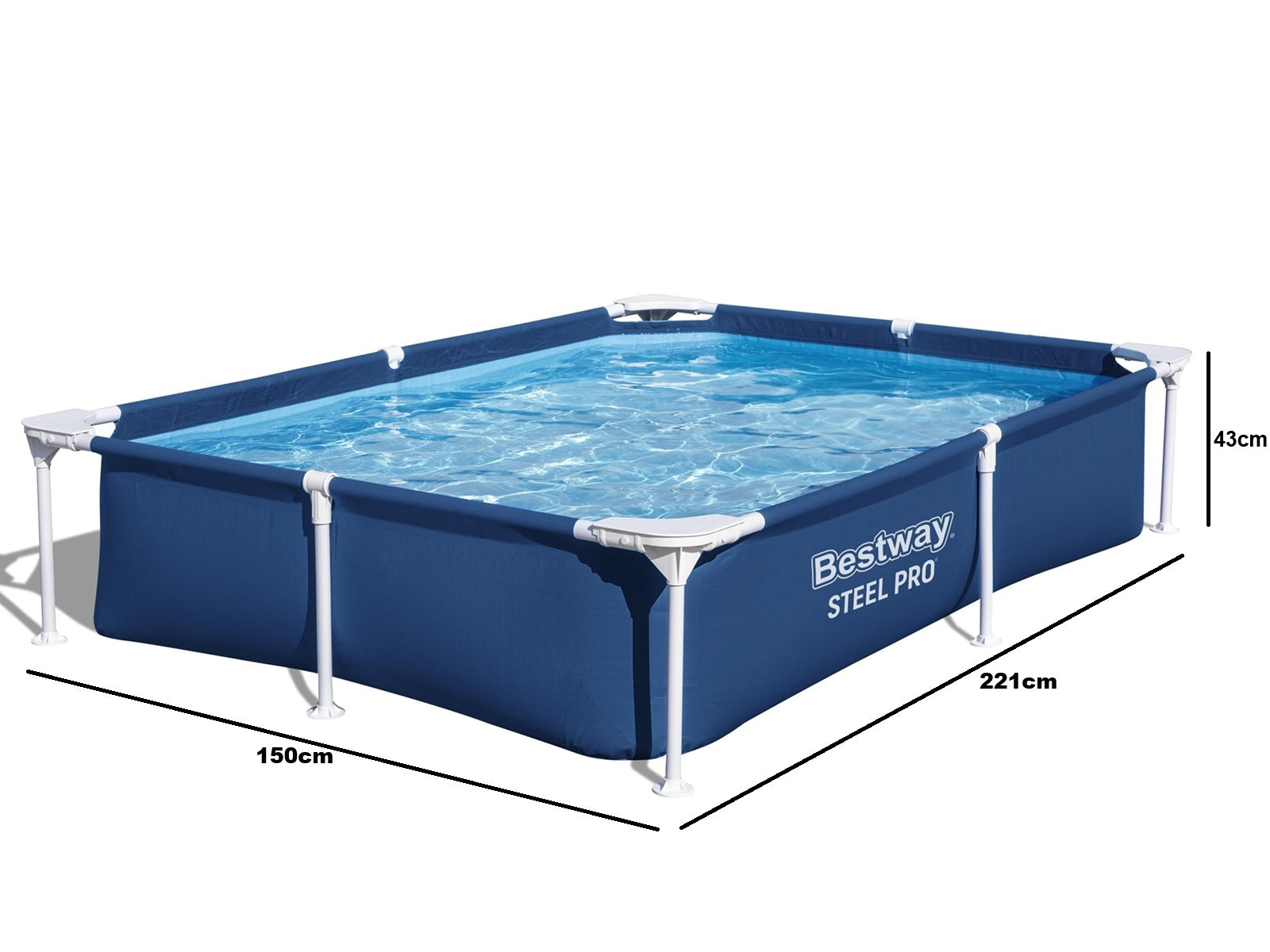 DS Bestway Steel Pro 2.21m x 1.50m x 43cm Pool 56545