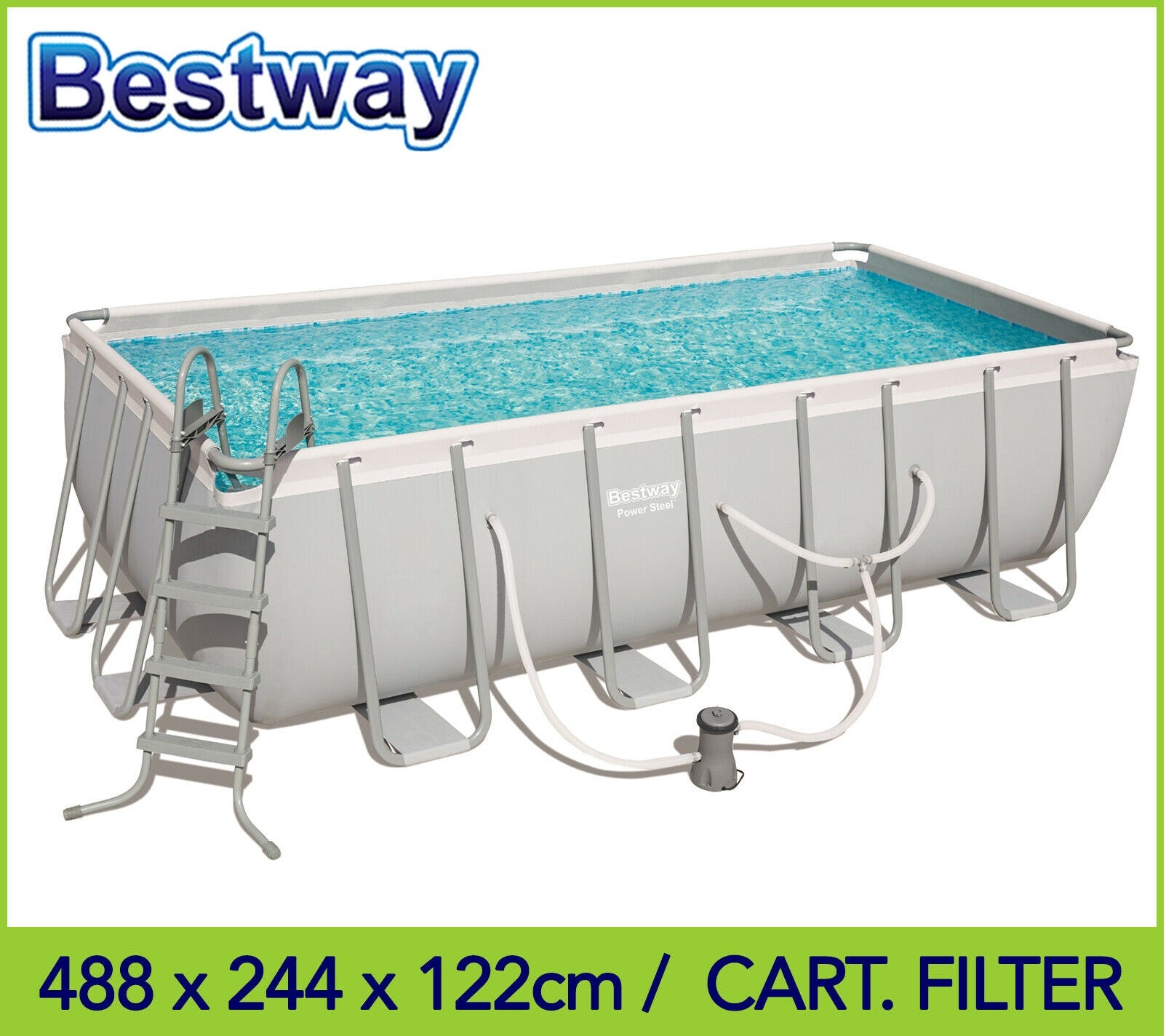 DS Bestway Power Steel Pool 4.88m x 2.44m