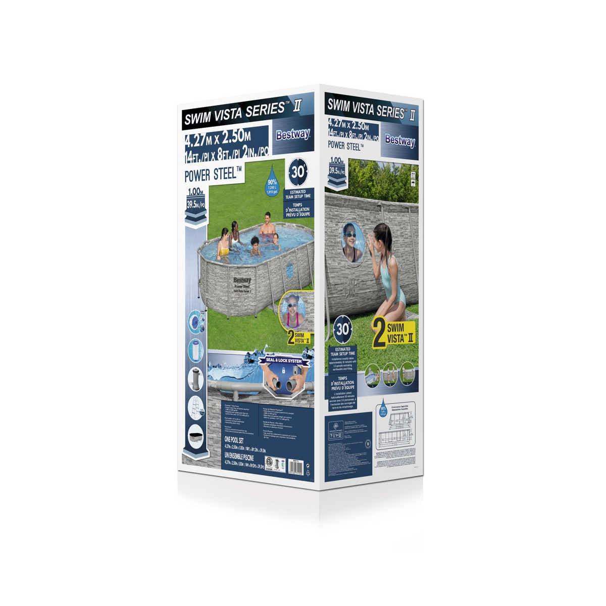 DS Bestway Power Steel Oval Pool 4.27 m x 2.50 m