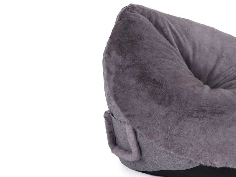 Leaf-Shaped Foam Bag Chair - Grey