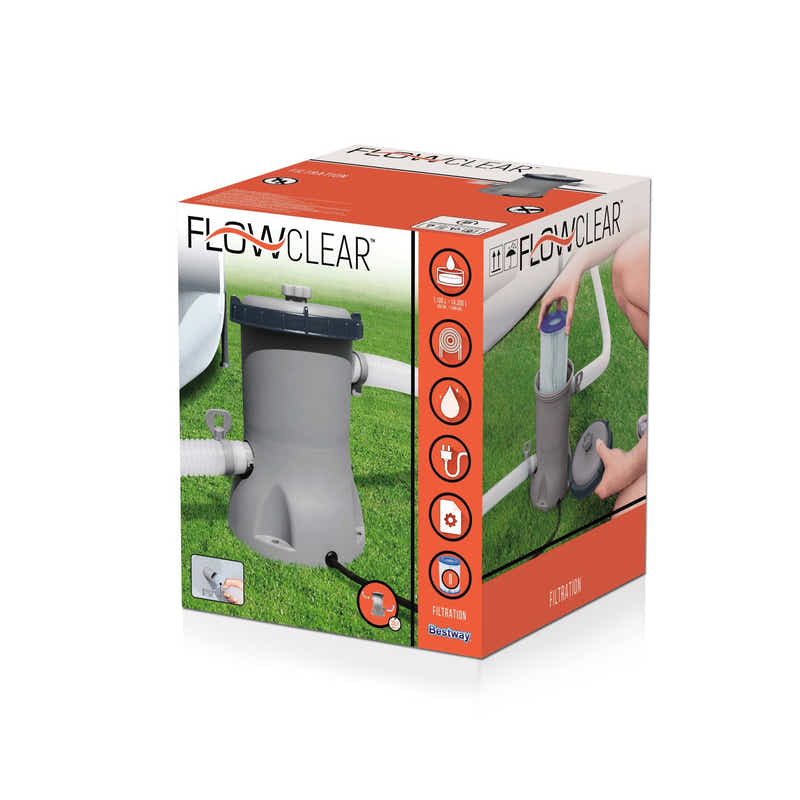 Bestway 530Gal Filter Pump 1,100 - 14,300L pools