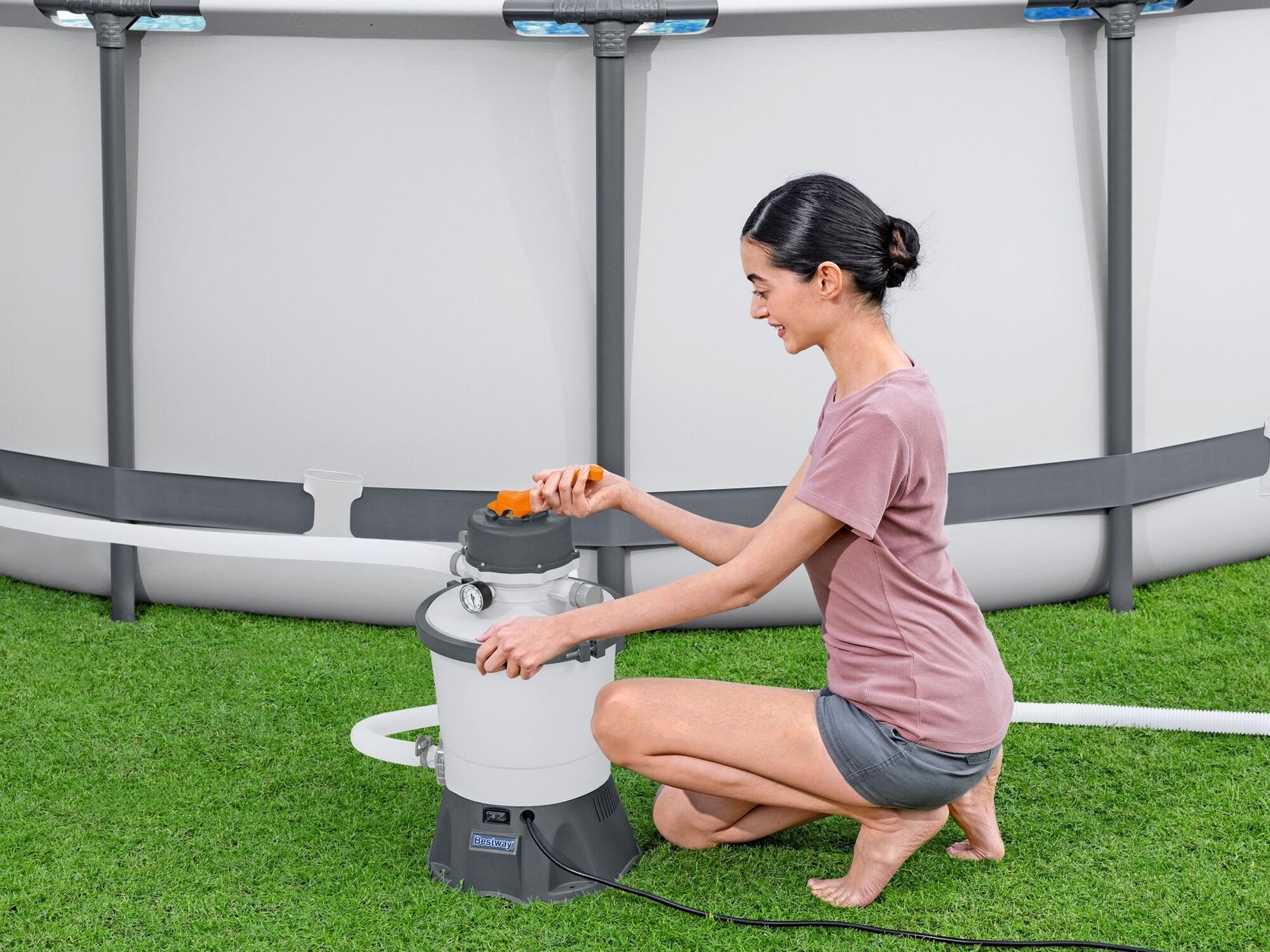 DS Bestway 800gal Flowclear Sand Filter Pump 1100-18100L pools